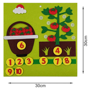 Planet Gates blue Kids Montessori Toys Felt Finger Numbers Math Toy Children Counting Early Learning Educational Toys Toddlers Intelligence Game