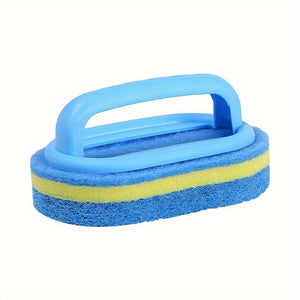 Planet Gates Blue Kitchen Cleaning Sponge With Handle Durable Sponge Cleaning Brush with Handle for Bathroom Kitchen Dishwashing Power Decontamination Cleaning Supplies