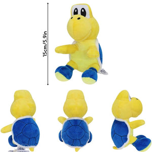 Planet Gates Blue Koopa Troopa Kawaii Mario Bros Koopa Troopa Bob-omb Buddy Super Star Soft Plush Toy Funny Anime Stuffed Yellow Super Star Peluche Doll