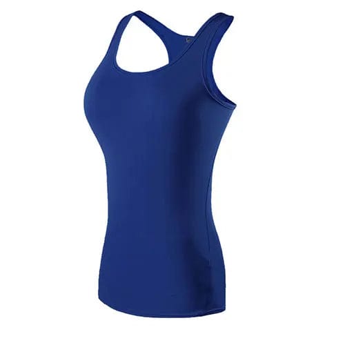 Planet Gates Blue / L New Yoga Tops Women Sexy Gym Sportswear Vest Fitness tight woman clothing Sleeveless Running shirt Quick Dry White Yoga Tank Top