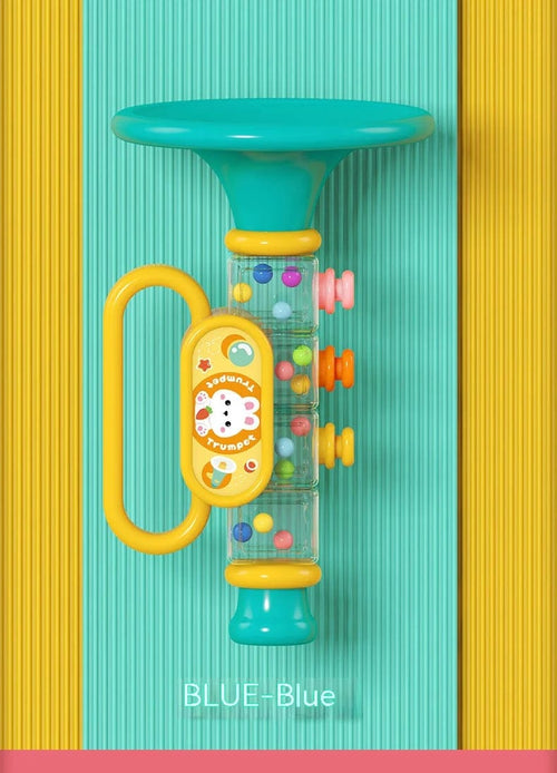 Planet Gates Blue Little Rabbit Horn Children's Toy, Baby Will Blow Cartoon Harmonica Whistle Musical Instrument