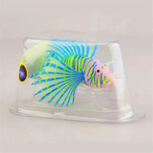 Planet Gates blue Luminous Lionfish Fish Tank Landscape Small Aquarium Artificial Silicone Fake Fish Floating Glow In Dark Ornament Home Decor