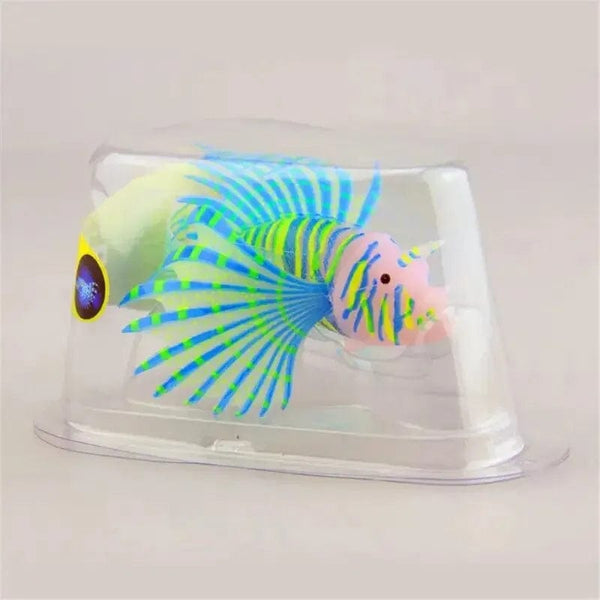 Planet Gates blue Luminous Lionfish Fish Tank Landscape Small Aquarium Artificial Silicone Fake Fish Floating Glow In Dark Ornament Home Decor