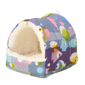Planet Gates Blue / M Hamster House Cozy Small Hideouts Warm Hamster Nest Guinea Pig House for Comfortable Rabbit Chinchilla Hedgehog Ferret for Good
