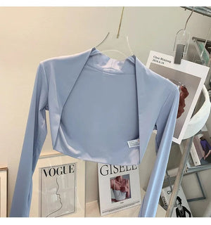 Planet Gates Blue / M Sports Cardigan Yoga Coat Outdoor Shirts Gym Workout Running Women Blouse Quick Dry Clothing Long Sleeves Tops