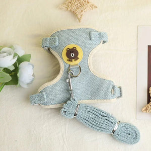 Planet Gates blue / M-suit 2.2-5.5kg Newest Cute Rabbit Harness and Leash Set Bunny Pet Accessories Vest Harnesses Rabbit Leashes for Outdoor Walking Pets Supplies