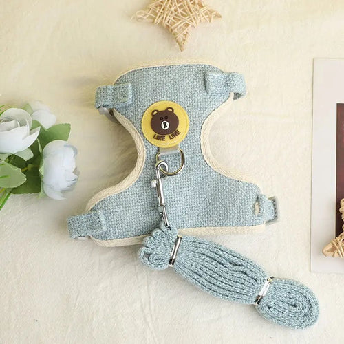 Planet Gates blue / M-suit 2.2-5.5kg Newest Cute Rabbit Harness and Leash Set Bunny Pet Accessories Vest Harnesses Rabbit Leashes for Outdoor Walking Pets Supplies