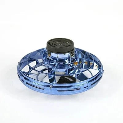Planet Gates Blue Mini Drone LED UFO Fingertip flying machine induction gyroscope Decompression adult children's toys