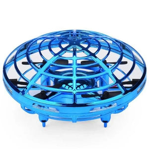 Planet Gates Blue Mini Induction RC Quadcopter Magic Hand UFO Ball Sensing Aircraft Electric Toy for Kids