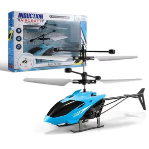 Planet Gates Blue Mini RC Drone Rechargeable No Remote Control RC Helicopters Drone Toys Induction Hovering Safe Fall-resistant