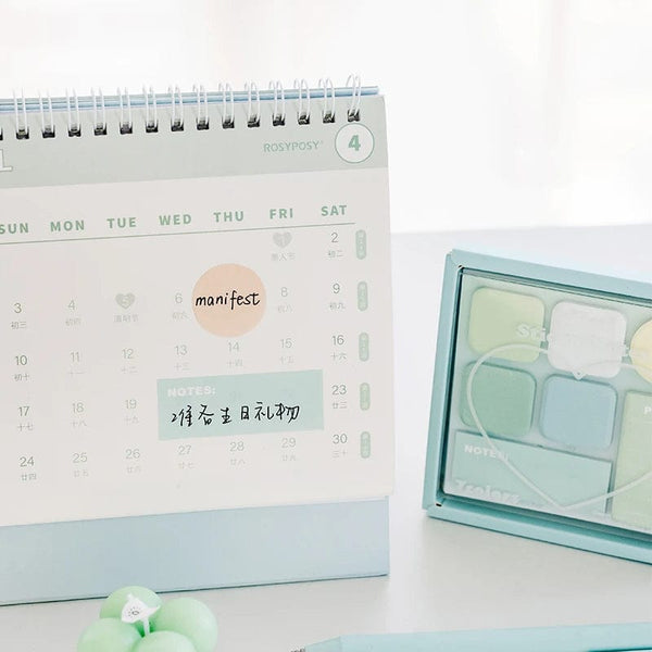 Planet Gates Blue Mood Mini Sticky Notes Set Faint Secret 210 Sheets 7 Color Memo Pad Adhesive Label Diary Planner Stickers Office School A7155