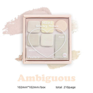 Planet Gates Blue Mood Mini Sticky Notes Set Faint Secret 210 Sheets 7 Color Memo Pad Adhesive Label Diary Planner Stickers Office School A7155