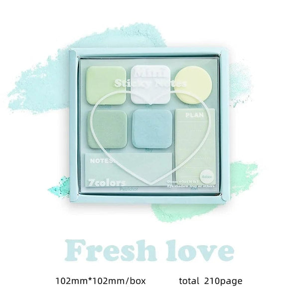 Planet Gates Blue Mood Mini Sticky Notes Set Faint Secret 210 Sheets 7 Color Memo Pad Adhesive Label Diary Planner Stickers Office School A7155
