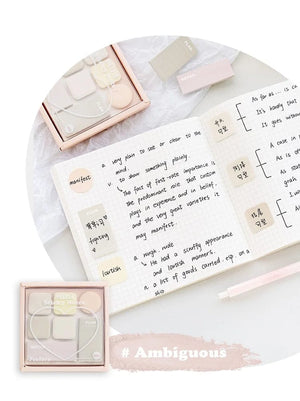 Planet Gates Blue Mood Mini Sticky Notes Set Faint Secret 210 Sheets 7 Color Memo Pad Adhesive Label Diary Planner Stickers Office School A7155