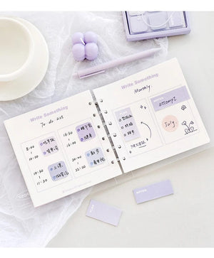 Planet Gates Blue Mood Mini Sticky Notes Set Faint Secret 210 Sheets 7 Color Memo Pad Adhesive Label Diary Planner Stickers Office School A7155