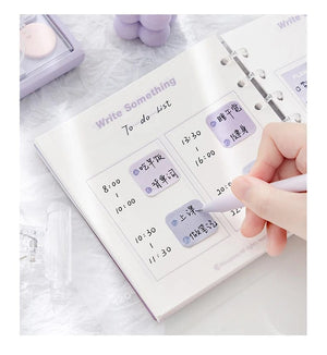 Planet Gates Blue Mood Mini Sticky Notes Set Faint Secret 210 Sheets 7 Color Memo Pad Adhesive Label Diary Planner Stickers Office School A7155