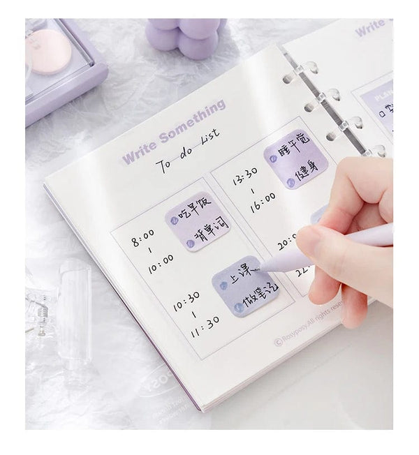 Planet Gates Blue Mood Mini Sticky Notes Set Faint Secret 210 Sheets 7 Color Memo Pad Adhesive Label Diary Planner Stickers Office School A7155