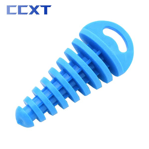 Planet Gates Blue Motorcycle ATV Exhaust Pipe Plug Tailpipe PVC Air Bleeder Plug Wash Plug Pipe Protector For Yamaha Honda Kawasaki Suzuki KTM etc