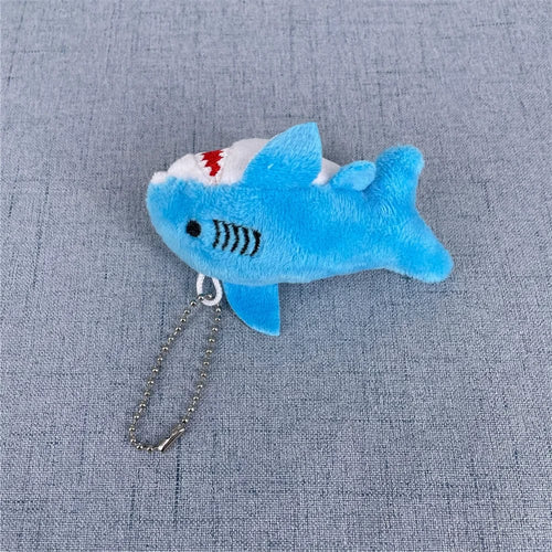 Planet Gates Blue NEW 3Colors , Size 8CM Stuffed Plush Shark Ocean Animal Plush Toy Doll , With Keychain Gift