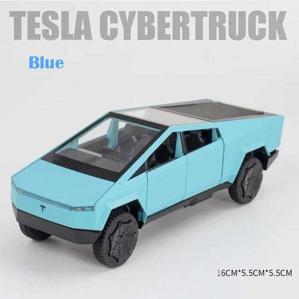 Planet Gates Blue no box 1:32 Tesla Cybertruck Pickup Alloy Car Model Diecast Toy Vehicle Sound And Light Simitation For Children Christmas Gift Boy Toys