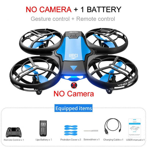 Planet Gates blue NO Camera 1B / CN V8 Wholesale Induction Control RC Helicopters Toy Gift FPV VR Mini Drone 4k HD Aerial Photography Folding Quadcopter With Camera
