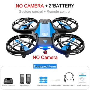 Planet Gates blue NO Camera 2B / CN V8 Wholesale Induction Control RC Helicopters Toy Gift FPV VR Mini Drone 4k HD Aerial Photography Folding Quadcopter With Camera
