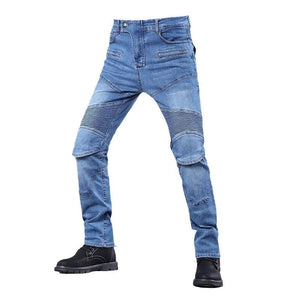 Planet Gates Blue NO gear / XS New Four Seasons Riding Motorcycle Pants For Men Outdoor Riding Jeans Motorcycle Jeans Protective Gear With Hip Knee Gear