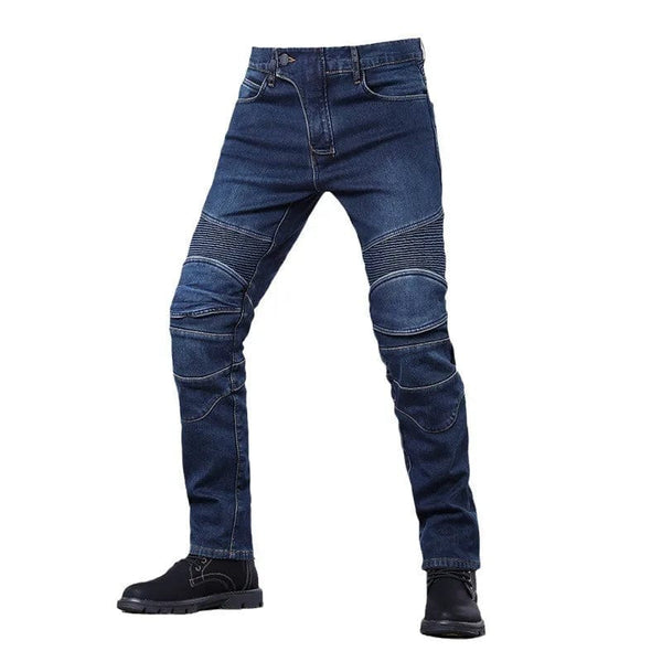 Planet Gates Blue NO gear / XXXXL / CHINA Motorcycle Riding Touring MotoJeans Men's Outdoor  Protective Knee Hip Pads Motocross Racing Pants Motorbike Cycling MenTrousers