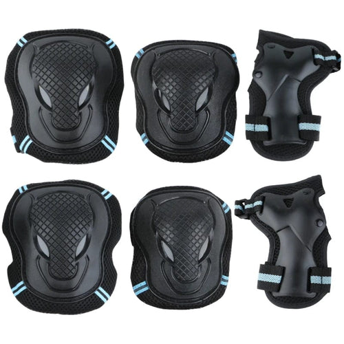 Planet Gates Blue(No helmet) / M Skateboard Ice Roller Skating Protective Gear Elbow Pads Wrist Safety Guard Cycling Riding Helmet Protector for Kids Adults