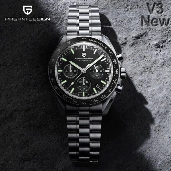 Planet Gates Blue PAGANI DESIGN 2024 New Men's Watches Top Luxury Quartz Watch For Men Auto Date Speed Chronograph AR Sapphire Mirror Wrist watch