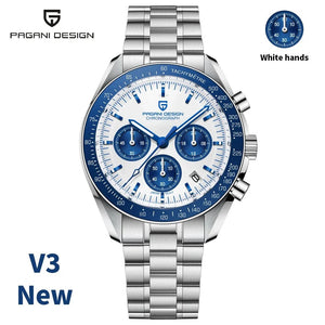 Planet Gates Blue PAGANI DESIGN 2024 New Men's Watches Top Luxury Quartz Watch For Men Auto Date Speed Chronograph AR Sapphire Mirror Wrist watch
