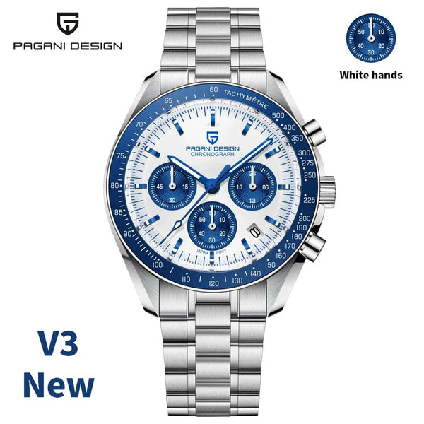Planet Gates Blue PAGANI DESIGN 2024 New Men's Watches Top Luxury Quartz Watch For Men Auto Date Speed Chronograph AR Sapphire Mirror Wrist watch
