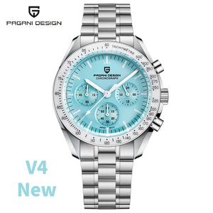 Planet Gates Blue PAGANI DESIGN 2024 New Men's Watches Top Luxury Quartz Watch For Men Auto Date Speed Chronograph AR Sapphire Mirror Wrist watch