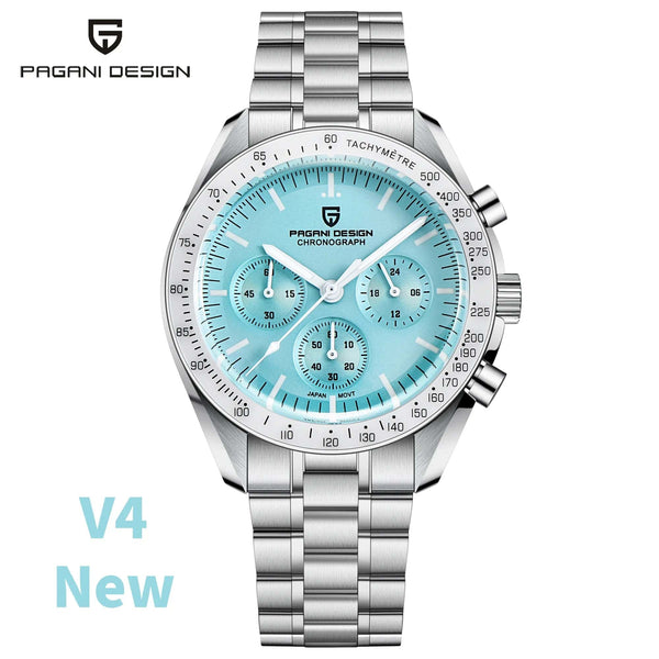 Planet Gates Blue PAGANI DESIGN 2024 New Men's Watches Top Luxury Quartz Watch For Men Auto Date Speed Chronograph AR Sapphire Mirror Wrist watch