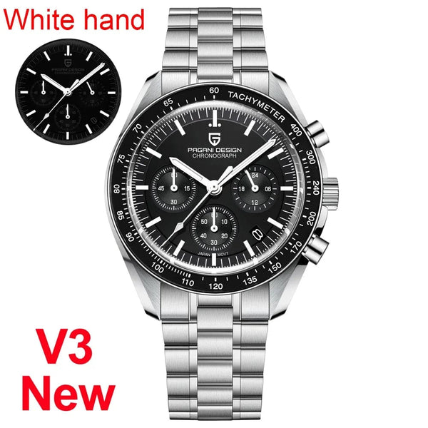 Planet Gates Blue PAGANI DESIGN 2024 New Men's Watches Top Luxury Quartz Watch For Men Auto Date Speed Chronograph AR Sapphire Mirror Wrist watch