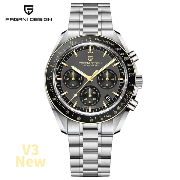Planet Gates Blue PAGANI DESIGN 2024 New Men's Watches Top Luxury Quartz Watch For Men Auto Date Speed Chronograph AR Sapphire Mirror Wrist watch
