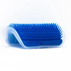 Planet Gates Blue Pet Brush Comb Play Cat Toy Softer Cat Self Groomer Massage Comb with Catnip Cat Face Scratcher for Kitten Puppy Cat Accessories