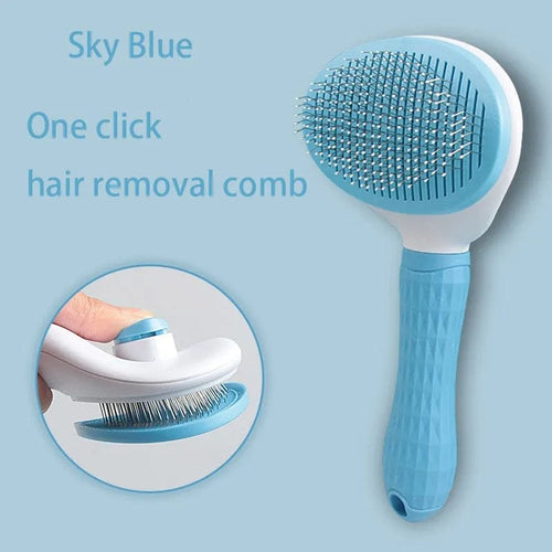 Planet Gates Blue Pet Dog Hair Brush Cat Comb Pet Hair Remover Brush for Dogs Cats Puppy Kitten Grooming Tools Dogs Accessories Pet Supplies