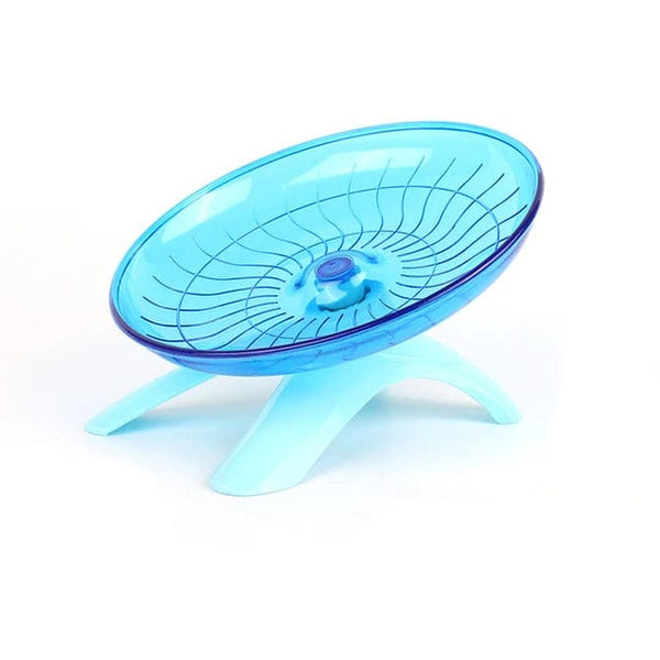 Planet Gates blue Pet Hamster Running Wheel Mute Flying Saucer Steel Axle Wheel Running Disc Toys Cage Small Animal Hamster Accessories