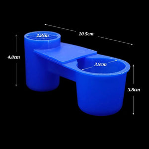 Planet Gates Blue Plastic Pet Bird Dove Drinker Bowl Quail Water Cups Bottle Cat Chicken Pigeon Parrot Hamster Double Nozzle Water Guide For  Bird
