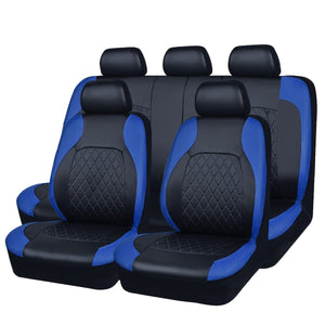 Planet Gates Blue PVC Leather Universal Size Car Seat Cover For 5 Seats Fit For Most Cars