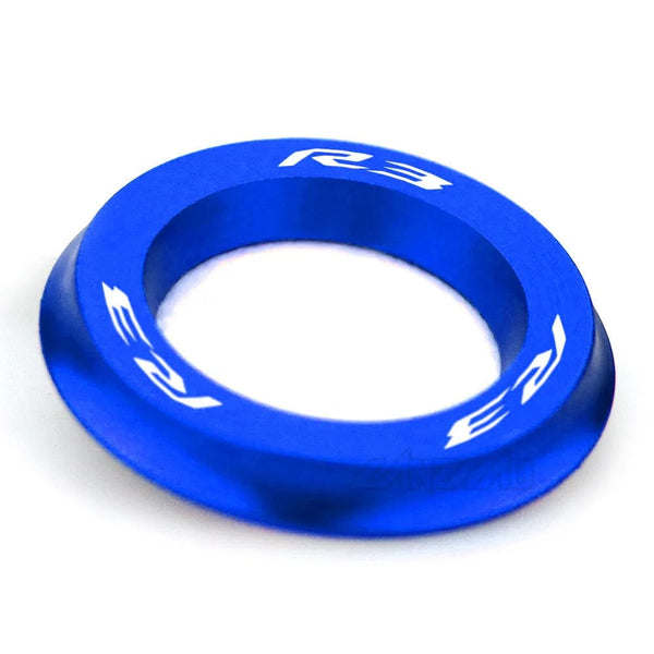 Planet Gates Blue R3 Motorcycle Ignition Switch Cover Ring CNC Aluminum Accessories for Yamaha YZF R3 2013 2014 2015 2016 2017 2018 2019