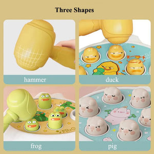 Planet Gates Blue rabbit no box Duck/Frog/Pig Baby Toy Montessori Learning Game Educational Puzzle Gift For Toddler Boy/Girl Whack-a-mole Fidget toy With Hammer