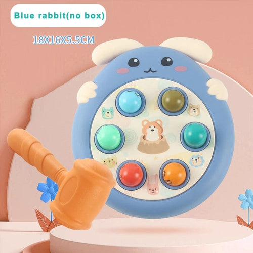 Planet Gates Blue rabbit no box Duck/Frog/Pig Baby Toy Montessori Learning Game Educational Puzzle Gift For Toddler Boy/Girl Whack-a-mole Fidget toy With Hammer