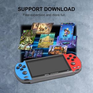 Planet Gates Blue red GAMINJA X7 4.3inch Handheld Game Console IPS Screen Video Game Player HD Game Console Built-in 10000 Games For GBA GBC NES GBC