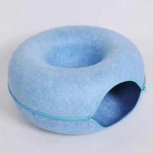 Planet Gates blue / S Felt Pet Cat House Cat Tunnel Bed Cats Interactive Toys Funny Kitten Large Cat Exercising Toy Removable Pet Products Cat Villa