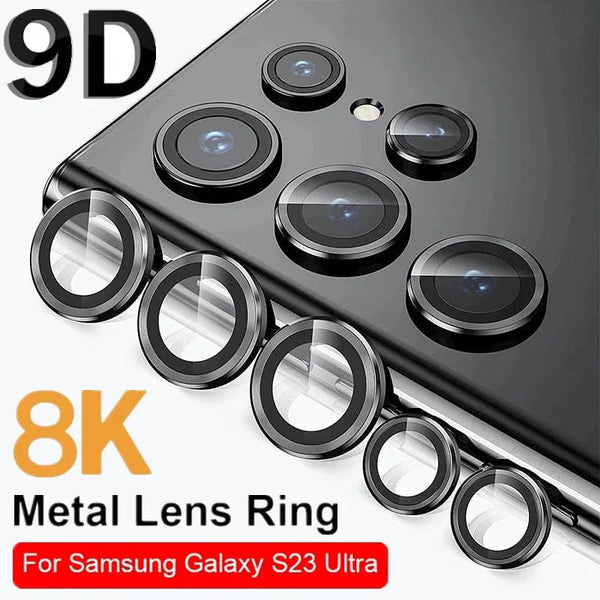 Planet Gates Blue / S23 Ultra (5Pcs) Camera Lens Protector Glass for Samsung S23 Ultra Plus Full Cover Lens Metal Protector Ring for Galaxy S22 Ultra Camera Film