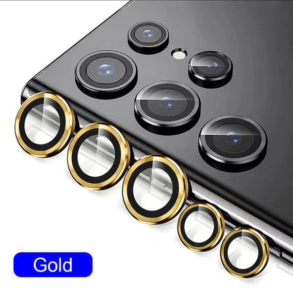 Planet Gates Blue / S23 Ultra (5Pcs) Camera Lens Protector Glass for Samsung S23 Ultra Plus Full Cover Lens Metal Protector Ring for Galaxy S22 Ultra Camera Film