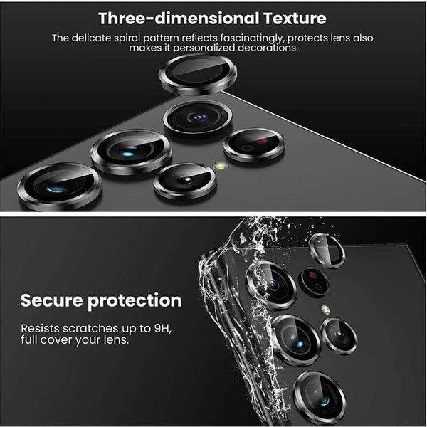 Planet Gates Blue / S23 Ultra (5Pcs) Camera Lens Protector Glass for Samsung S23 Ultra Plus Full Cover Lens Metal Protector Ring for Galaxy S22 Ultra Camera Film