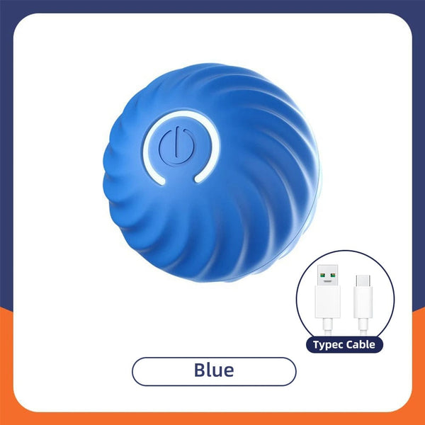 Planet Gates Blue Smart Dog Toy Ball Electronic Interactive Pet Toy Moving Ball USB Automatic Moving Bouncing for Puppy Birthday Gift Cat Product